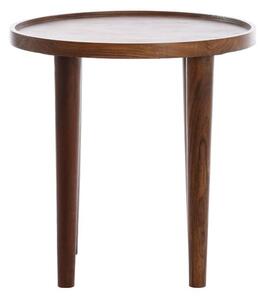Tavolino rotondo in legno massiccio di acacia ø 49 cm Qiano - Light & Living