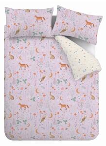 Set copripiumino e federa lavanda per letto matrimoniale 200x200 cm Enchanted Twilight Animals – Catherine Lansfield
