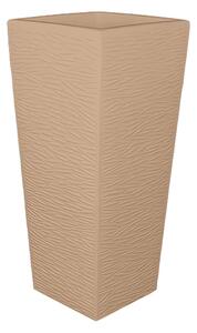 Portavaso Vaso in polietilene EGIZIO LISCIO 30x30xh 39 cm ideale per arredare al meglio sia un ambiente interno che esterno cappuccino