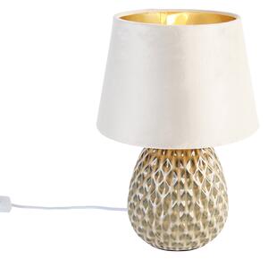 Lampada da tavolo classica beige 35 cm - Betty