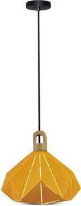 Lampada a sospensione VT-7323 gialla 1xE27x60W in metallo, dimensioni: 120x27x27 cm, IP20, V-TAC