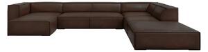 Divano angolare in pelle marrone scuro (angolo destro) Madame - Windsor & Co Sofas