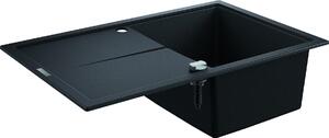GROHE GROHE lavello composito K400 31639 1 vasca 780x500mm con ATF re/li granito nero