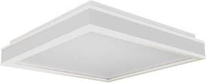 Plafoniera LED, metallo, bianco, quadrata, L 40 cm