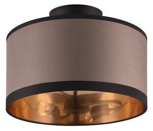 Apparecchio da soffitto nero-marrone ø 30 cm Davos - Trio