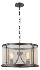 Lampada a sospensione IOWA 4xE27/40W D495 marrone/argento L: 49,5cm L: 49,5cm H: 150cm dimmerabile