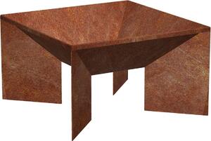 CORGARDEN Fokus Caminetto da giardino 50 x 50 x 30 cm, corten CORGARDEN 1016