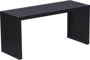 Panca Relaxdays, bambù, panca da cucina moderna, panca per spogliatoio in ingresso, bagno, camera da letto, HBT 43x90x33 cm, panca porta scarpe, nera
