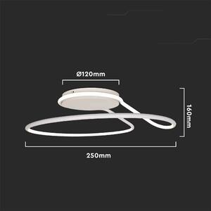 Lampada da soffitto a LED VT-6129 24W 4000K 2560lm, metallo bianco, dimensioni: 16x16x25 cm, IP20, V-TAC