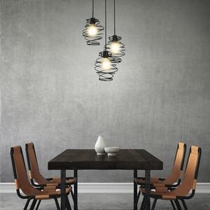 Lampada a sospensione BRILONER LEUCHTEN SWIRL, 60 W, IP20, nero, metallo, escl. 3x E27, Ø 30 cm