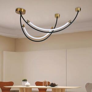 Plafoniere di design - IP20 - corpo nero+ottone - 20 watt - 2500 lumen - 4000K
