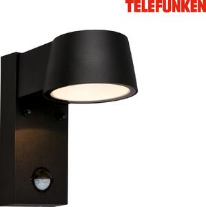 Lampada da parete Telefunken LED, rilevatore di movimento, sensore crepuscolare, nero