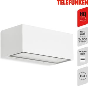 Applique da esterno a LED Lampada da esterno IP44 4000K 12 W bianco metallo-vetro Telefunken