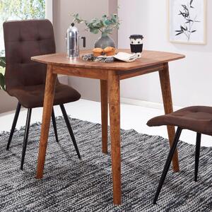 FineBuy Tavolo da pranzo 80 cm in legno massello di sheesham Tavolo di design Tavolo da cucina in legno Tavolo in legno massello rustico Tavolo da pranzo in vero legno massello moderno