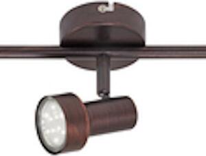 Faretto LED da soffitto, 48 cm, 9 W, rame, lampade Briloner