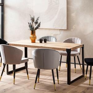 Tavolo da pranzo WOHNLING 120x60x76 cm in legno massiccio di acacia tavolo da pranzo in metallo tavolo da cucina industriale con gambe in metallo tavolo in legno piccolo tavolo da pranzo sala da pranzo