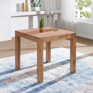 FineBuy Tavolo da pranzo in legno massiccio di acacia 80 x 76 x 80 cm Tavolo da cucina di design | Tavolo quadrato Sala da pranzo in stile country