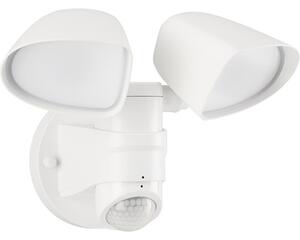 TELEFUNKEN - Lampada da esterno a LED, spot da esterno a parete con sensore, orientabile 10 Watt, 1000 Lumen, 4000 Kelvin luce bianca neutra, IP44, 258x218x160mm (LxWxH), proiezione 160mm, bianco