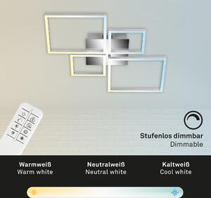 Lampada da soffitto a LED telecomando CCT cromato 40W dimmerabile metallo Briloner
