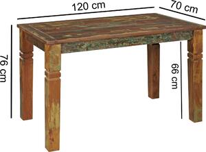 Tavolo da pranzo Calcutta 120 x 70 x 76 cm | legno massiccio