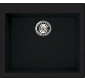 Smeg VZ57N, Sintetico, Nero, 1 vasca/piatto, 500 x 400 mm, 21 cm, 7,62 cm (3")