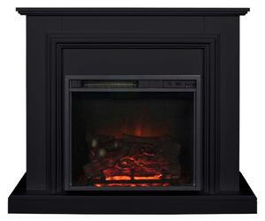 Casa Padrino caminetto elettrico nero stile antico barocco art nouveau 110 x 34 x H 95 cm - caminetto elettrico - caminetto da salotto