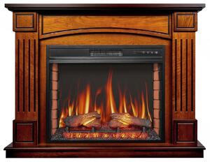 Casa Padrino Caminetto elettrico a LED Barocco Marrone 114 x 34 x h. 90,3 cm