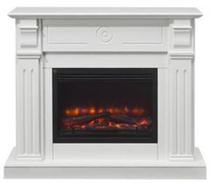 Casa Padrino caminetto elettrico bianco stile antico barocco art nouveau L 110 x H 95 x P 34 cm - caminetto elettrico - caminetto da salotto