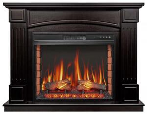 Casa Padrino Barock LED Caminetto elettrico Schwarz 114 x 34 x H. 90,3 cm