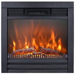 Casa Padrino caminetto elettrico da incasso nero 62 x 19,5 x H. 61 cm - Caminetto decorativo a LED da salotto con telecomando - Mobili da salotto - Mobili - Caminetti elettrici a LED da incasso