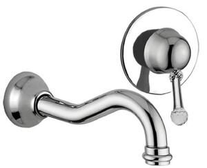 Casa Padrino rubinetto per lavabo a 2 fori con cristallo Swarovski argento - Set di rubinetti per lavabo - Miscelatore e rubinetto monocomando - Accessori da bagno nostalgici