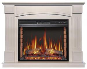 Casa Padrino Caminetto elettrico barocco LED bianco 114 x 34 x h. 90,3 cm