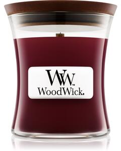 Woodwick Black Cherry candela profumata con stoppino in legno 85 g