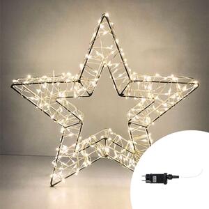 Stella luminosa 25cm 300 Led in metallo Bianco Caldo Wisdom