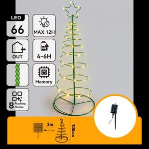 Aigostar - LED Decorazione natalizia solare LED/0,59W/3,7V 100 cm IP65 bianco caldo