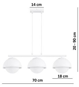 BRILAGI - Lampadario a cavo COSMO 3xE27/60W/230V bianco/oro