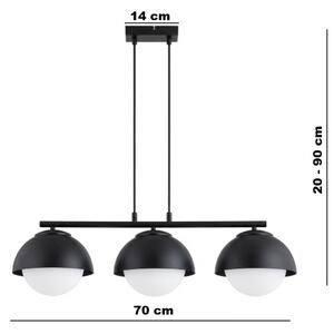 BRILAGI - Lampadario a cavo COSMO 3xE27/60W/230V nero