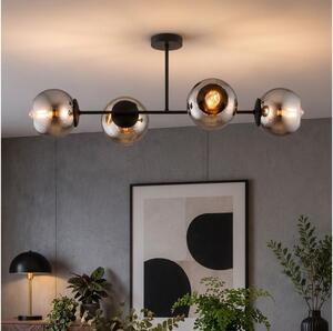 BRILAGI - Lampadario a montaggio superficiale DIOR 4xE27/60W/230V nero/grigio fumé