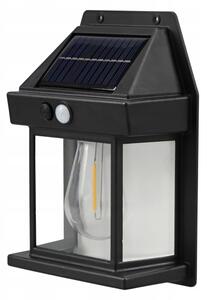 Lampada da parete solare LED con sensore LED/3,7V 600 mAh IP44 nera