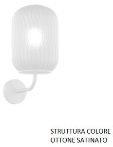 Applique ottone satinato 1 luce vetro bianco fog 1181os-at-bf