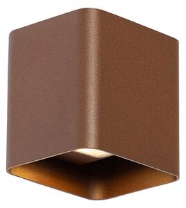 Lampada da parete moderna marrone ruggine con LED IP54 - Evi