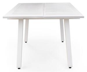 Tavolo In Alluminio Quadrato Da Esterno 145x100-145 Cm Bianco