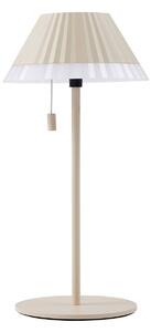 Lampada da tavolo LED Lindby Ilvi, beige, alluminio, Ø 17,5 cm