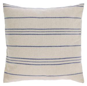 Fodera per cuscino Ziza 100% cotone strisce fine blu e bianco 45 x 45 cm