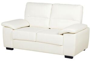 Divano da soggiorno in ecopelle a 2 posti color crema sofa moderno Beliani