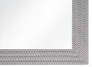 Specchio da parete grigio 60 x 90 cm finitura opaca cornice spessa Beliani