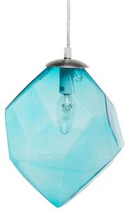 Lampada da soffitto a sospensione con paralume in vetro blu trasparente dal design in cristallo innovativo Beliani