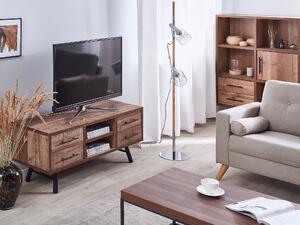 Mobile TV in legno chiaro fino a 57ʺ TV consigliato 2 ripiani 4 cassetti minimalista Beliani
