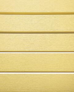 Sedia da giardino in plastica gialla in legno resistente agli agenti atmosferici in stile moderno Beliani