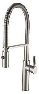 Solidchoice - Rubinetto da cucina interamente in ottone con bocchetta estraibile a 360°